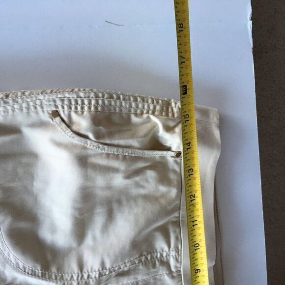 Chico's Crop Foldable Ankle Pants Womens Size 0 US Size‎ S 4 Khaki Beige - Picture 6 of 8